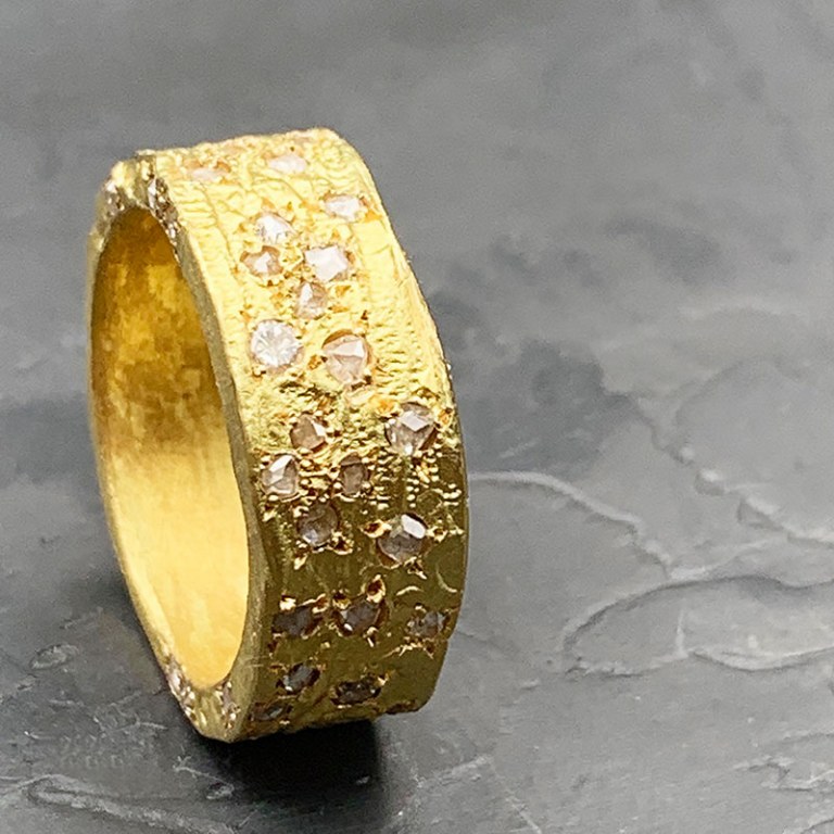Anneau Large Antique diamants