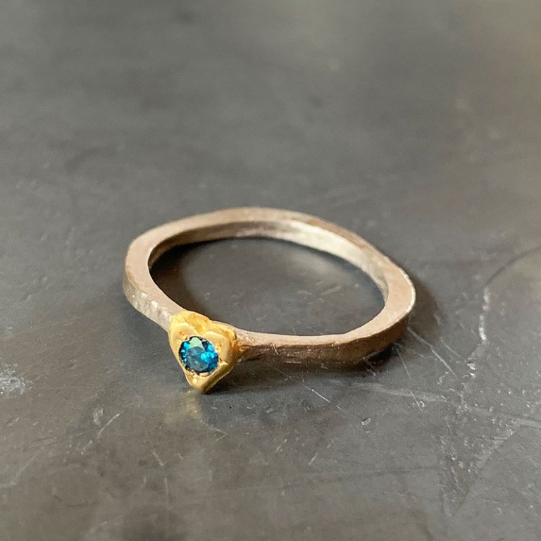 Bague Coeur Bicolore