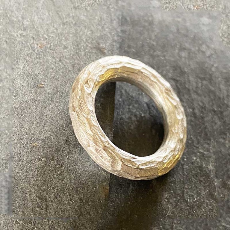 Anneau Jonc Martelé 5 mm