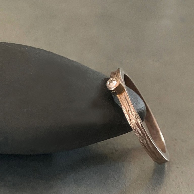 Bague Fine Scortea Or Gris