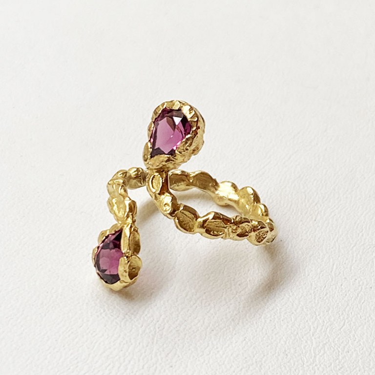 Bague Serpent Grenats Rhodolites