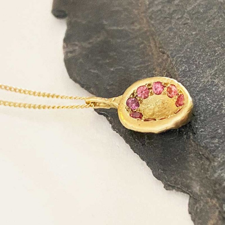 Collier Numa Or Padparadcha