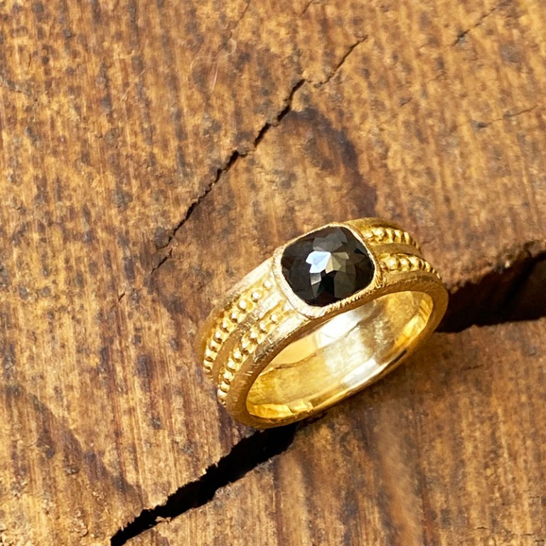 Anneau Diamant Noir 