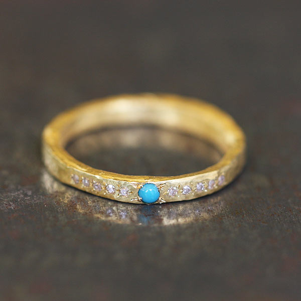 Anneau Turquoise Diamants
