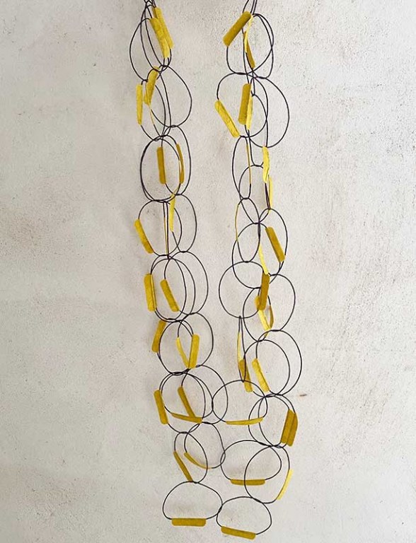 Collier Jaune & Prune