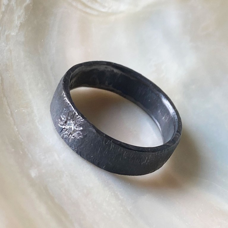 Anneau Tantale Diamant