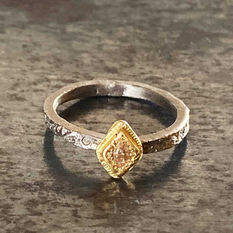 Bague Losange Bicolore