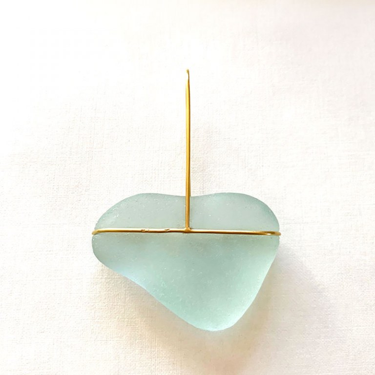 Pendentif vert d'eau bleu
