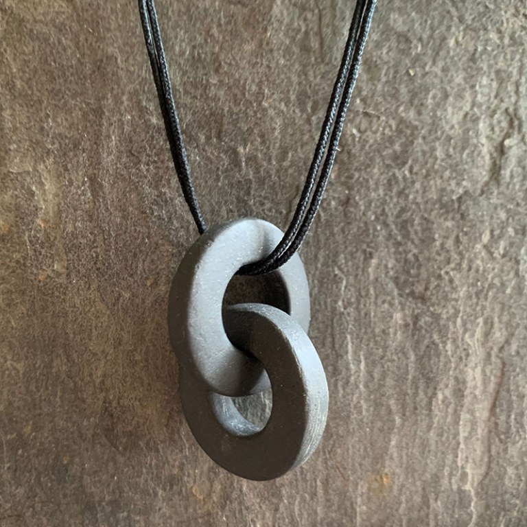 Collier 2 Anneaux Porcelaine