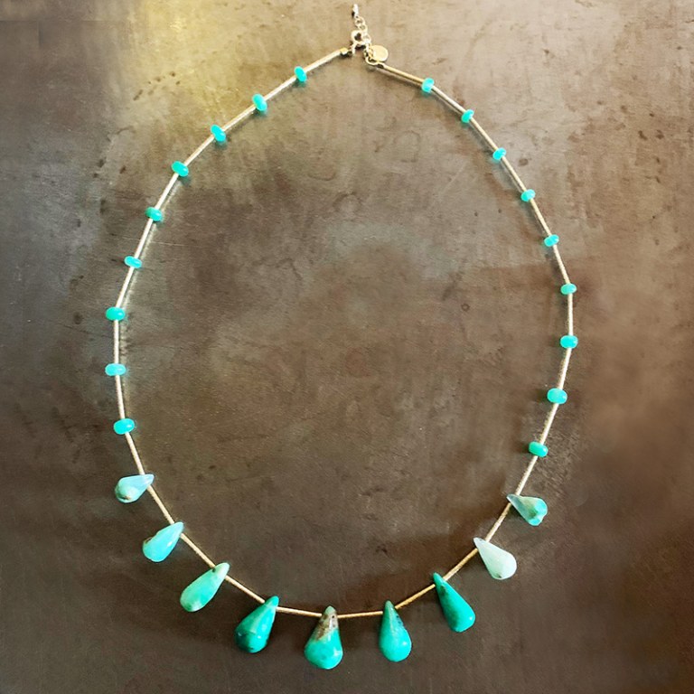 Collier Chrysoprase Unique