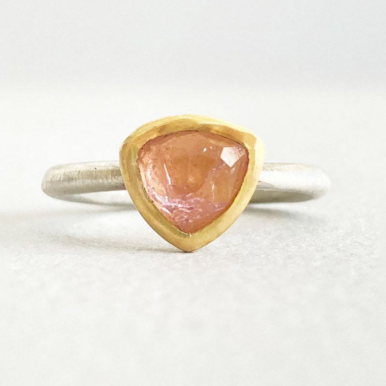 Bague Tourmaline Rose Nude Or / Argent