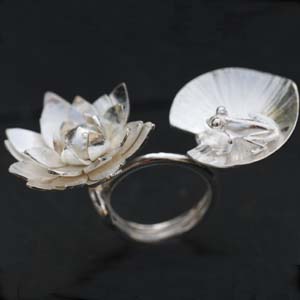 Bague Lotus Grenouille