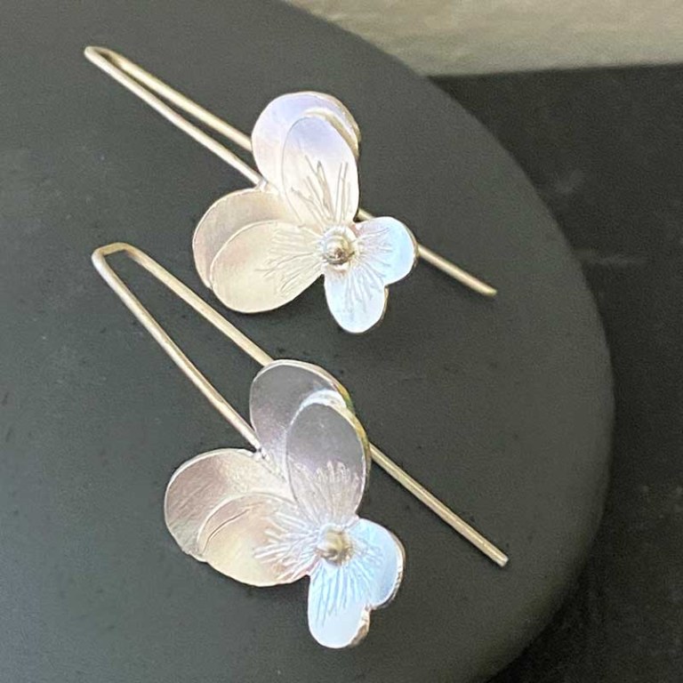Boucles d'oreilles Pensée
