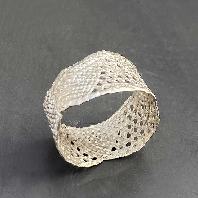 Anneau Dentelle Argent
