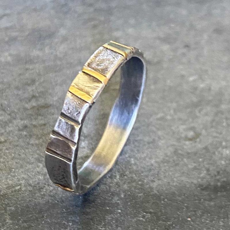 Alliance Stripe Rayure Argent/Or