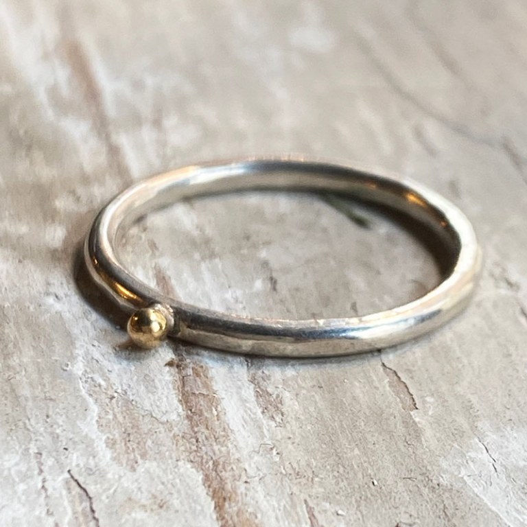 Bague Jonc Boule Or pm