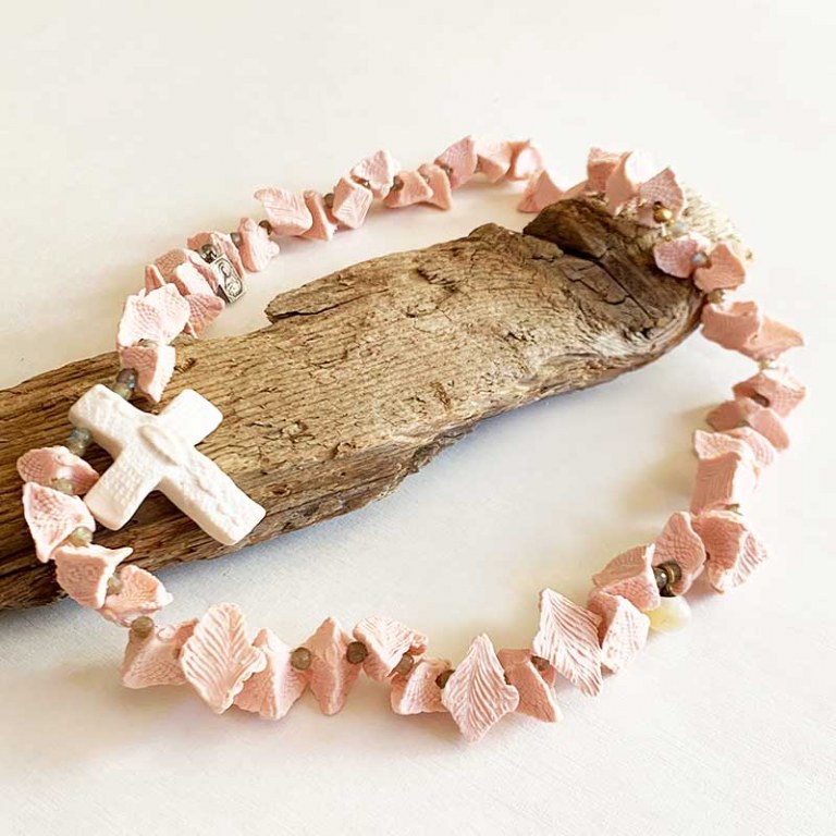 Collier Chapelet Rose