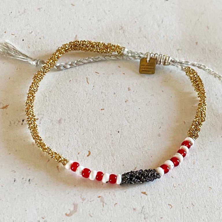 Bracelet Fin Or & Rouge