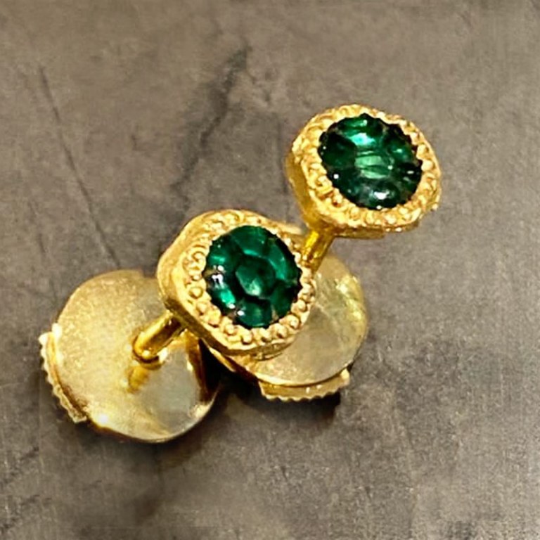 Boucles d'oreilles Emeraude